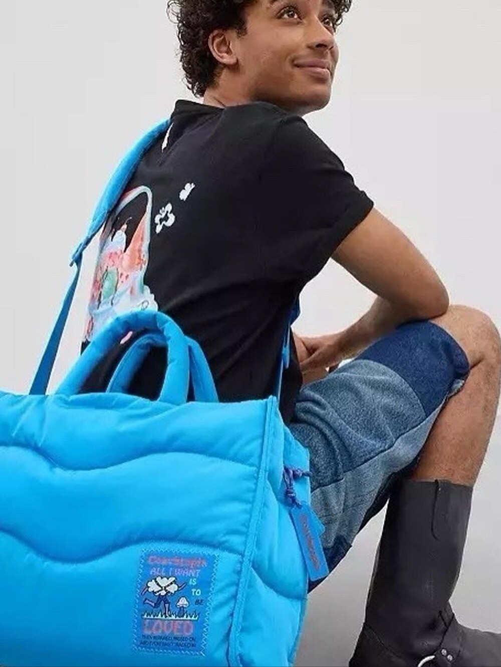 *NWT* [Coachtopia] Large Loop Tote In Surf Blue - Picture 6 of 6